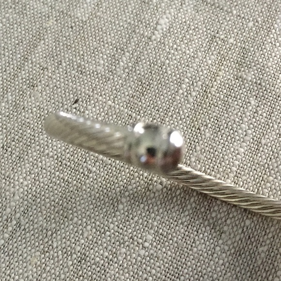 NWOT Sterling Silver Cable Cuff Bangle Bracelet - Picture 3 of 3